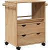 vidaXL Keukentrolley OTTA 59x45x80 cm massief grenenhout