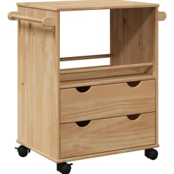 vidaXL Keukentrolley OTTA 59x45x80 cm massief grenenhout