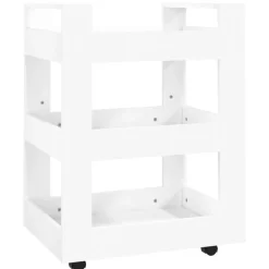 vidaXL Keukentrolley 60x45x80 cm bewerkt hout wit