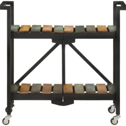 vidaXL Keukentrolley 87x36x81 cm massief gerecycled hout