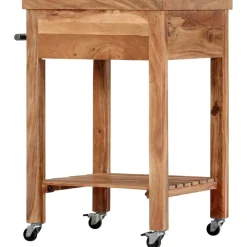vidaXL Keukentrolley 58x58x89 cm massief acaciahout