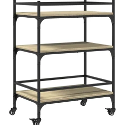 vidaXL Keukentrolley 65x40x86,5 cm bewerkt hout sonoma eikenkleurig