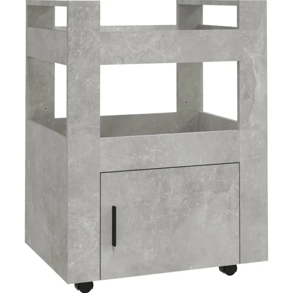 vidaXL Keukentrolley 60x45x80 cm bewerkt hout betongrijs