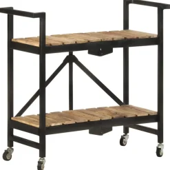 vidaXL Keukentrolley 87x36x81 cm massief mangohout