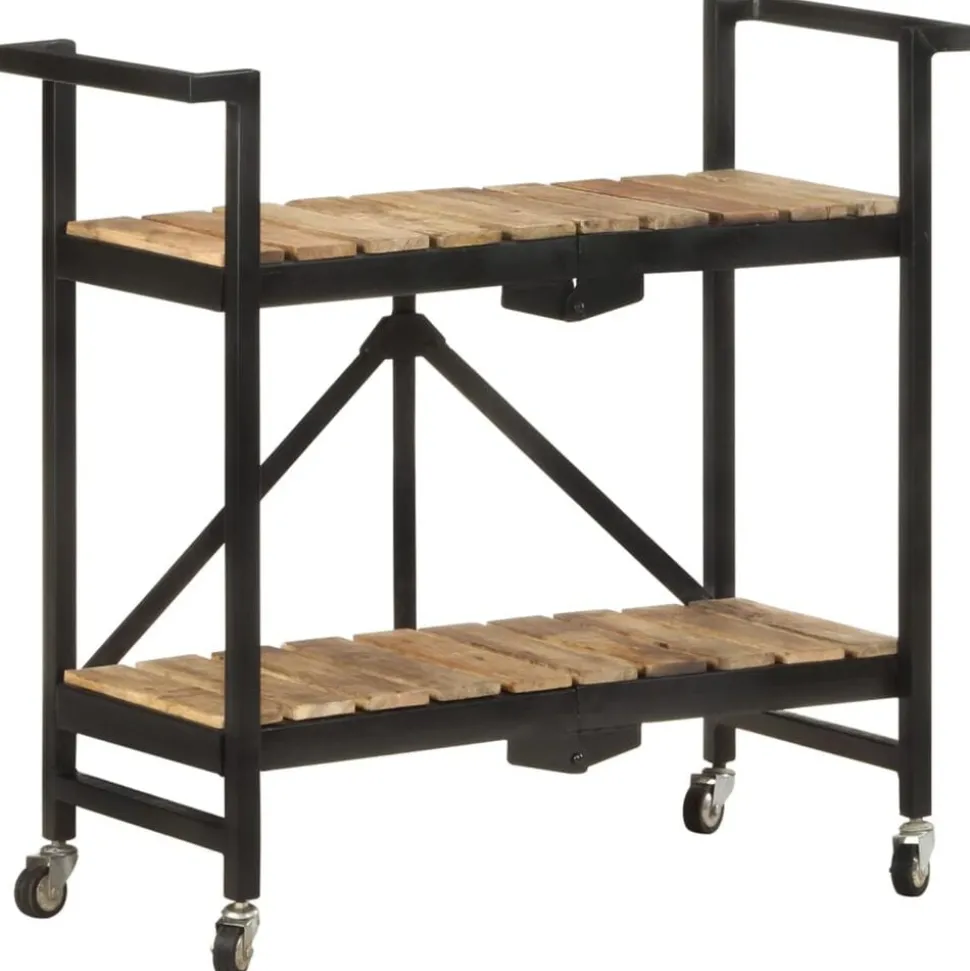 vidaXL Keukentrolley 87x36x81 cm massief mangohout