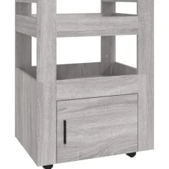 vidaXL Keukentrolley 60x45x80cm bewerkt hout grijs sonoma eikenkleurig