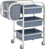 vidaXL Keukenwagen met kunststof containers 82x43,5x93 cm