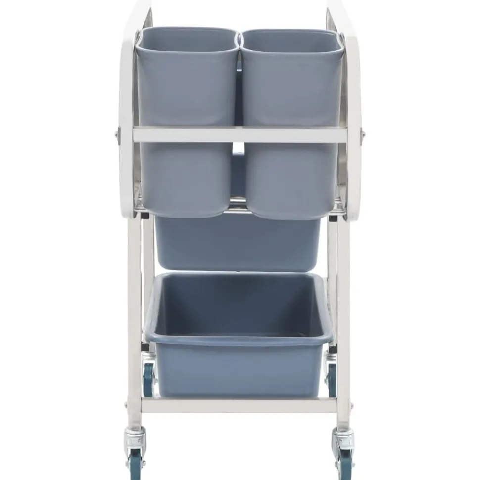 vidaXL Keukenwagen met kunststof containers 82x43,5x93 cm