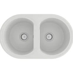 vidaXL Keukenwasbak Wit 78 x 47 x 20.5 cm Graniet