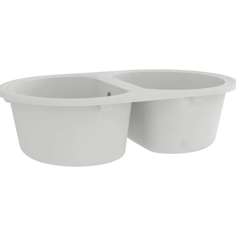 vidaXL Keukenwasbak Wit 78 x 47 x 20.5 cm Graniet