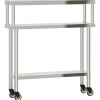 vidaXL Keukenwerktafel met bovenschap 110x30x120 cm roestvrij staal