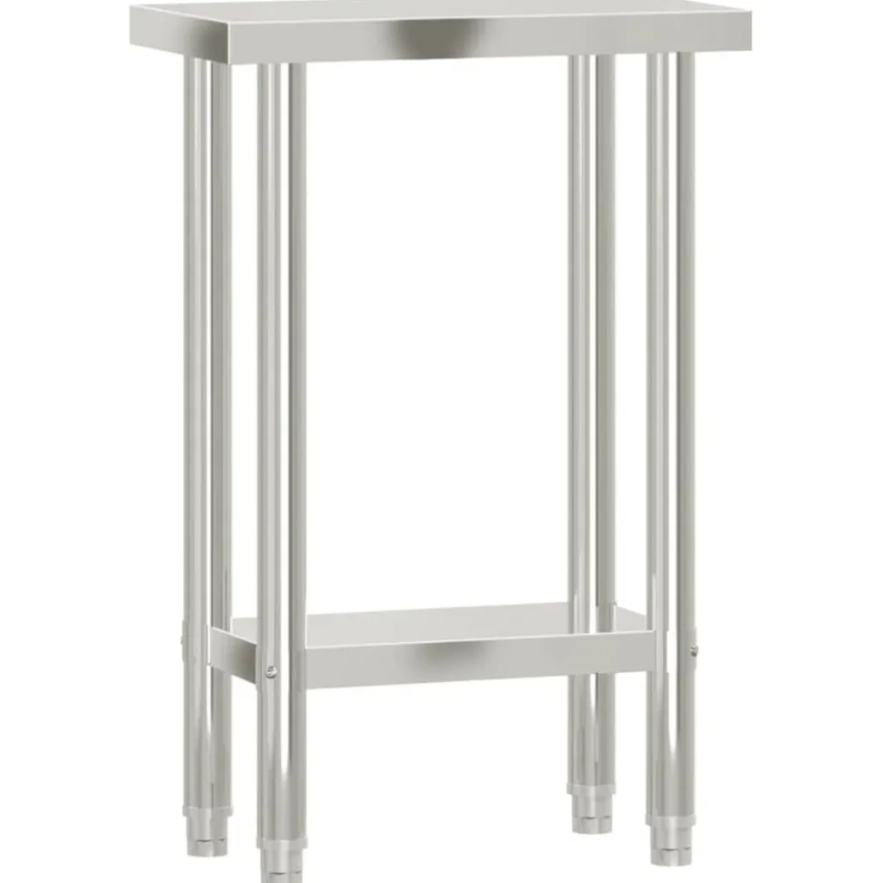 vidaXL Keukenwerktafel 55x30x85 cm roestvrij staal