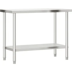 vidaXL Keukenwerktafel 110x55x85 cm roestvrij staal
