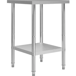 vidaXL Keukenwerktafel 60x60x85 cm roestvrij staal