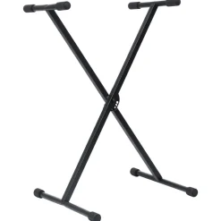vidaXL Keyboardstandaard en -kruk zwart