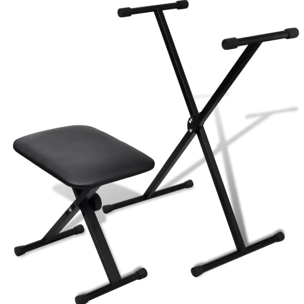 vidaXL Keyboardstandaard en -kruk verstelbaar