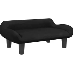 vidaXL Kinderbank 70x40x24 cm fluweel zwart