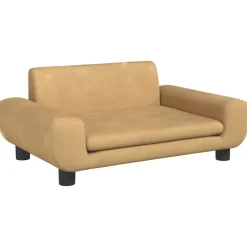 vidaXL Kinderbank 70x45x33 cm fluweel bruin