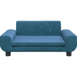 vidaXL Kinderbank 70x45x33 cm fluweel blauw