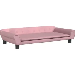 vidaXL Kinderbank 100x50x26 cm fluweel roze