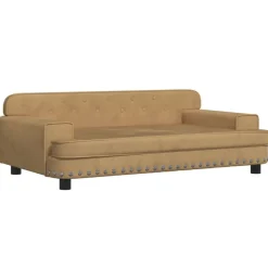 vidaXL Kinderbank 90x53x30 cm fluweel bruin