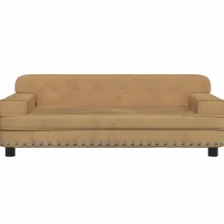 vidaXL Kinderbank 90x53x30 cm fluweel bruin