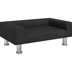 vidaXL Kinderbank 70x45x26,5 cm fluweel zwart