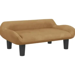 vidaXL Kinderbank 70x40x24 cm fluweel bruin