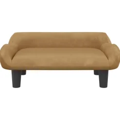 vidaXL Kinderbank 70x40x24 cm fluweel bruin