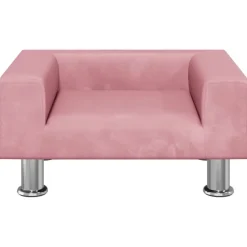 vidaXL Kinderbank 50x40x26,5 cm fluweel roze