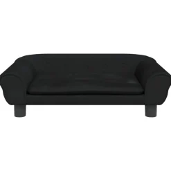 vidaXL Kinderbank 70x45x26 cm fluweel zwart