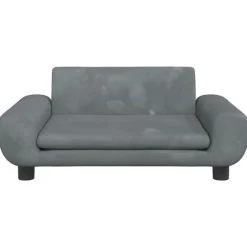 vidaXL Kinderbank 70x45x33 cm fluweel donkergrijs