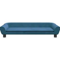 vidaXL Kinderbank 100x50x26 cm fluweel blauw