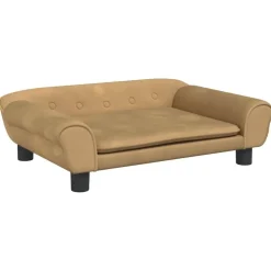 vidaXL Kinderbank 70x45x26 cm fluweel bruin