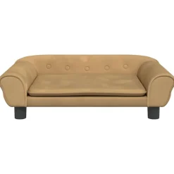 vidaXL Kinderbank 70x45x26 cm fluweel bruin