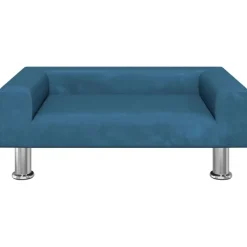 vidaXL Kinderbank 70x45x26,5 cm fluweel blauw