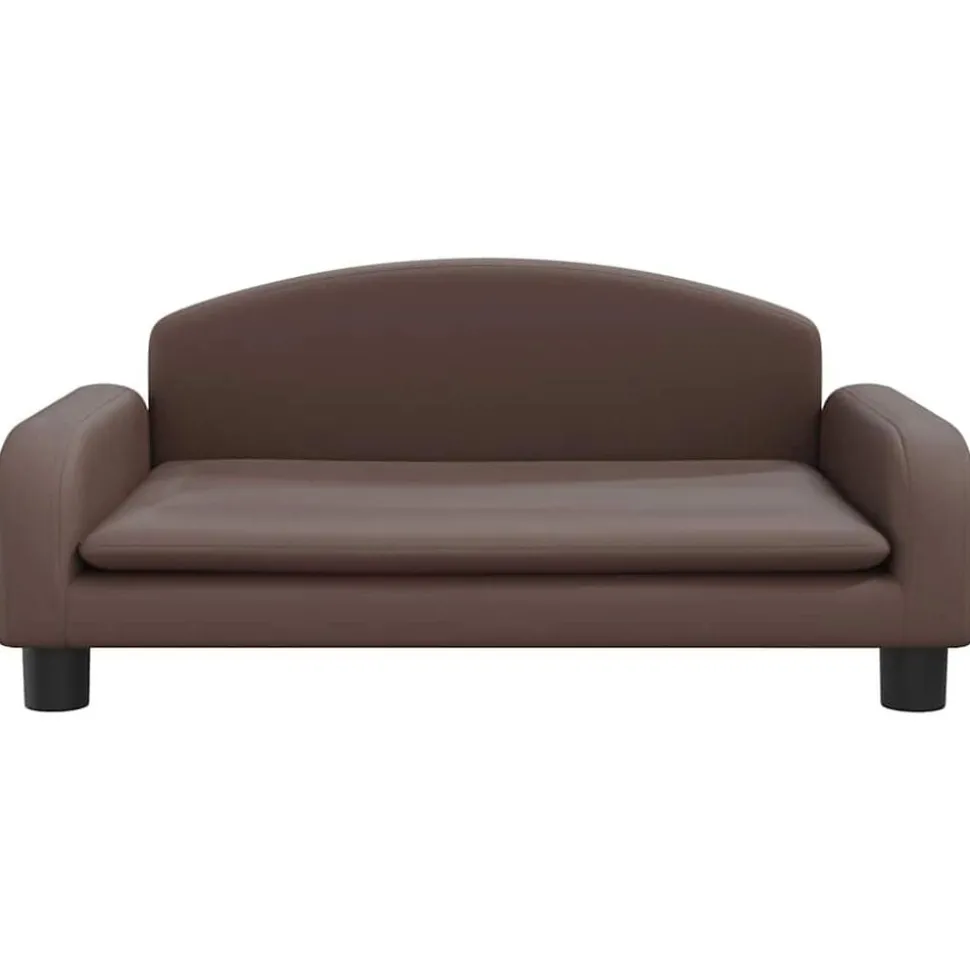 vidaXL Kinderbank 70x45x30 cm kunstleer bruin