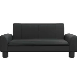 vidaXL Kinderbank 70x45x30 cm kunstleer zwart