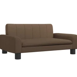 vidaXL Kinderbank 70x45x30 cm stof bruin