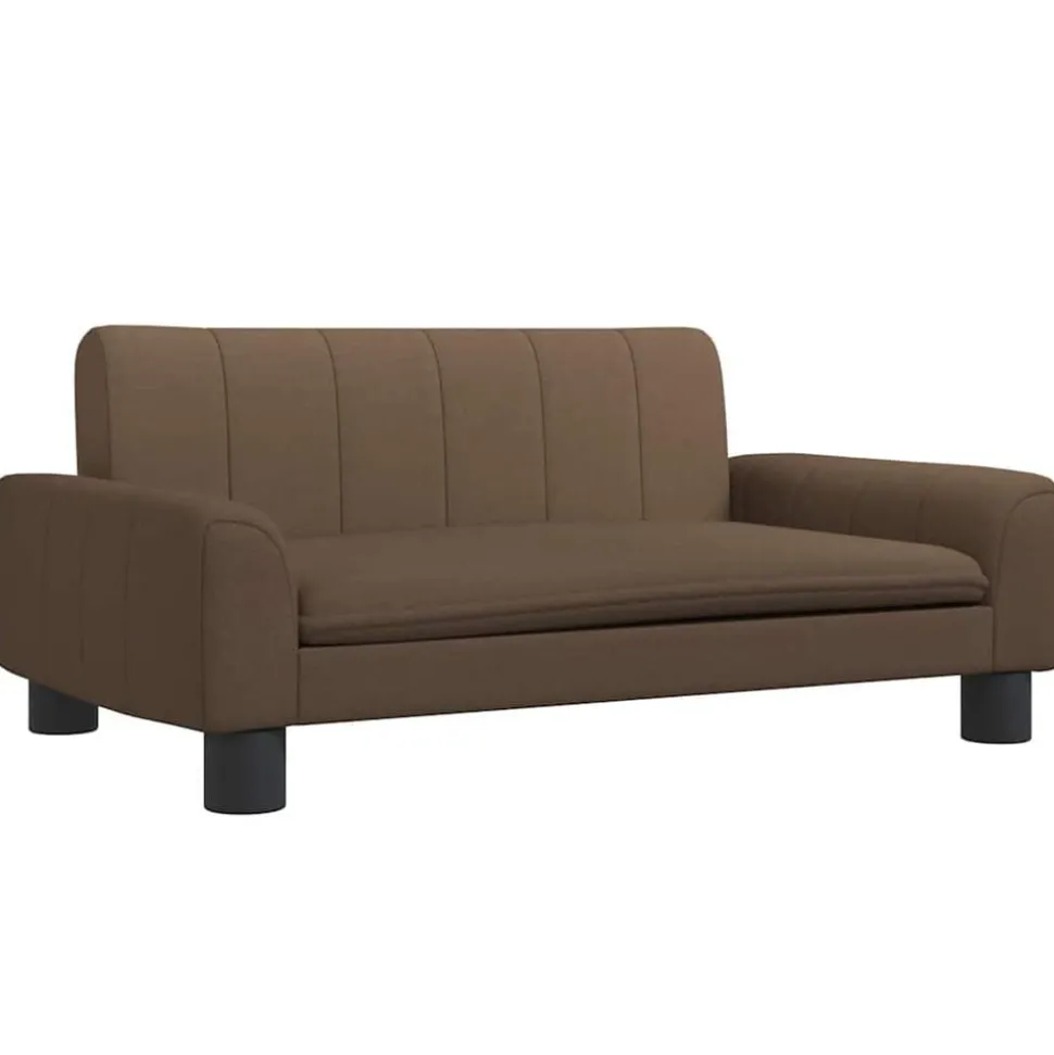 vidaXL Kinderbank 70x45x30 cm stof bruin