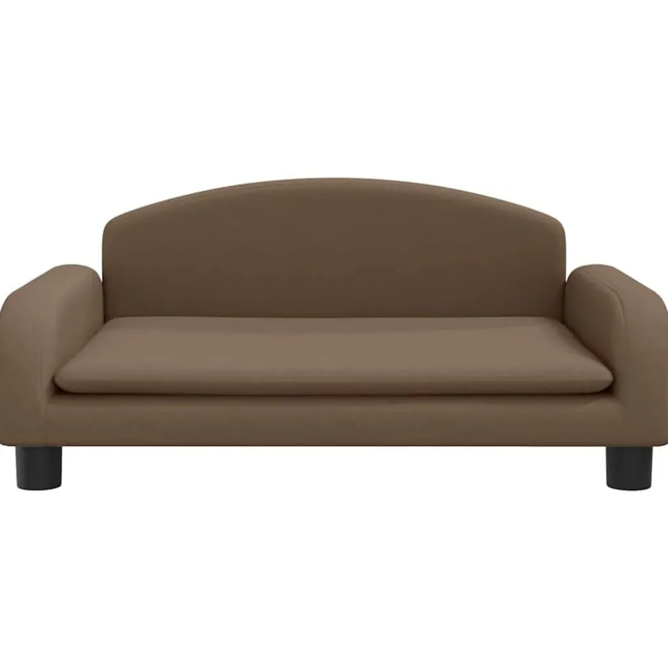 vidaXL Kinderbank 70x45x30 cm stof bruin