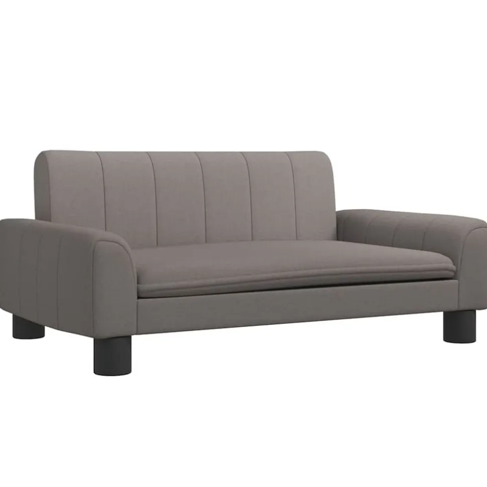 vidaXL Kinderbank 70x45x30 cm stof taupe