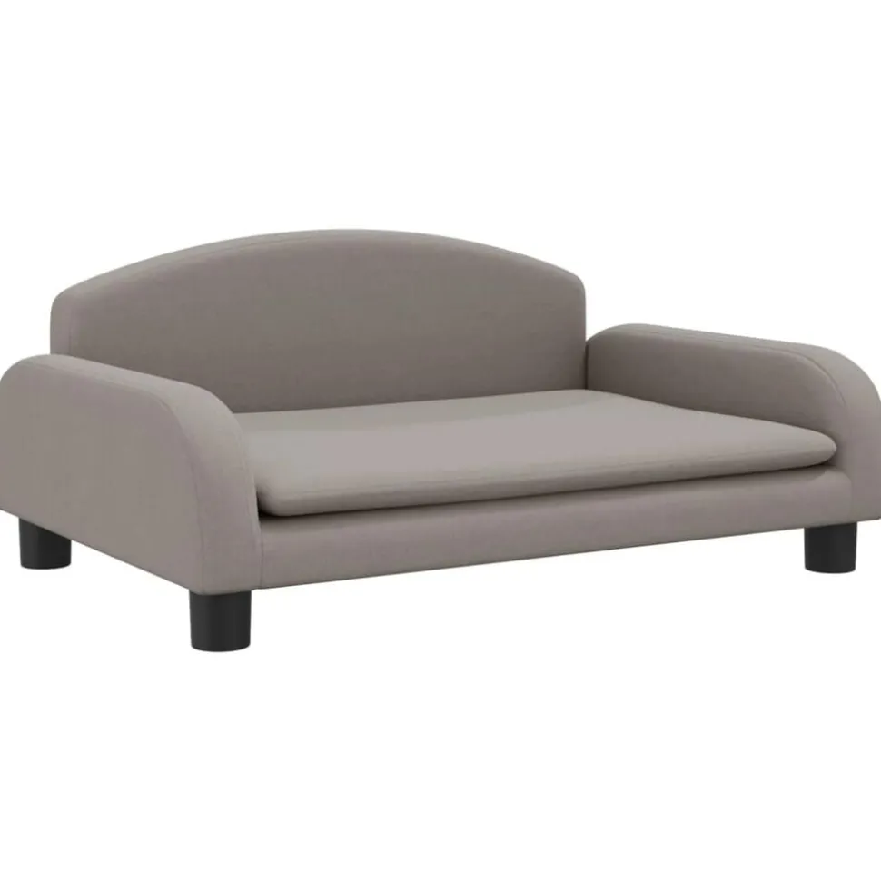 vidaXL Kinderbank 70x45x30 cm stof taupe