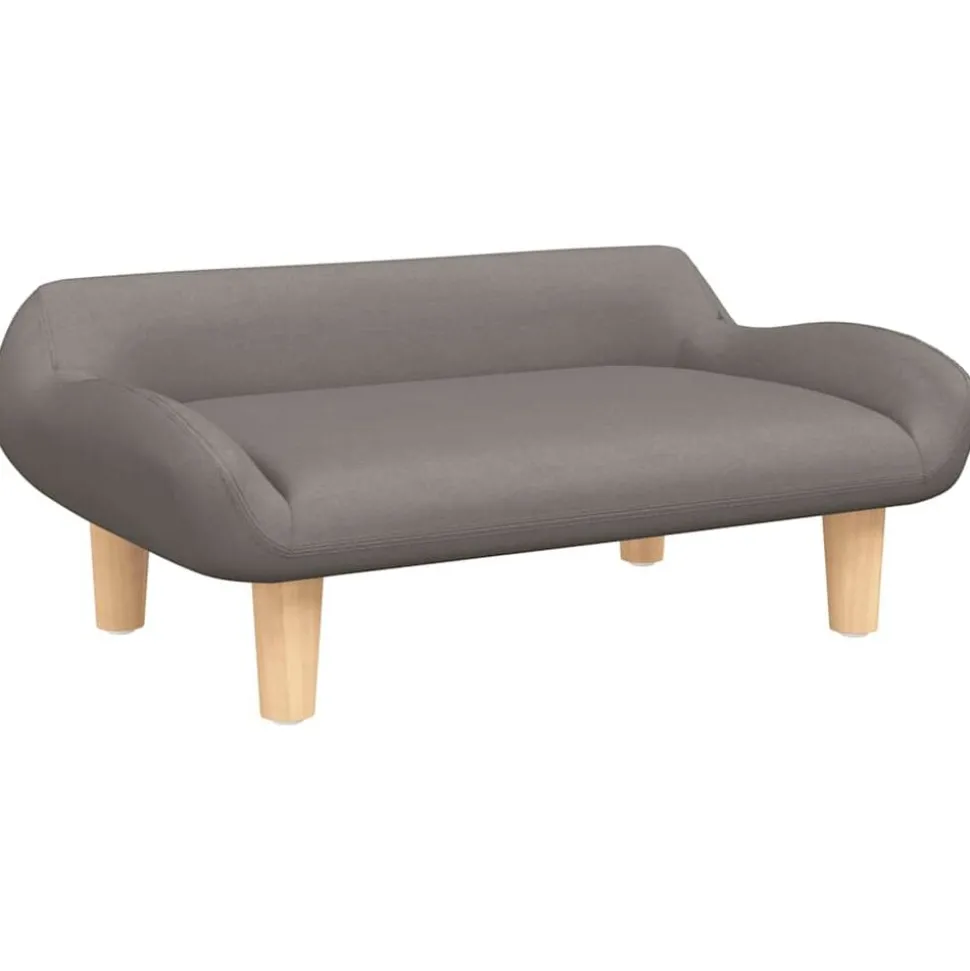 vidaXL Kinderbank 70x40x24 cm stof taupe