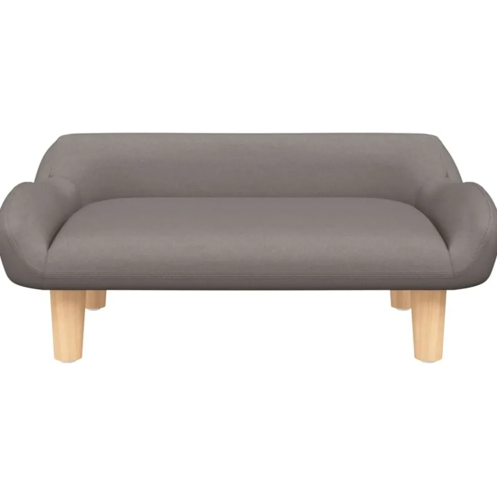 vidaXL Kinderbank 70x40x24 cm stof taupe