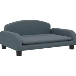 vidaXL Kinderbank 70x45x30 cm stof donkergrijs
