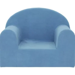 vidaXL Kinderbank zacht pluche blauw