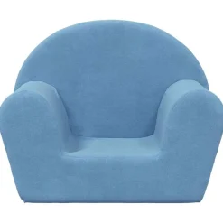 vidaXL Kinderbank zacht pluche blauw