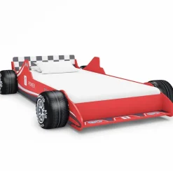 vidaXL Kinderbed raceauto rood 90x200 cm
