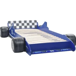 vidaXL Kinderbed raceauto blauw 90x200 cm